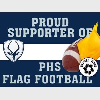 Poudre High School Unified Flag Football yard sign