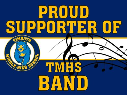 Timnath Middle High School Band yard sign