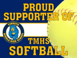 Timnath Middle High School Softball yard sign