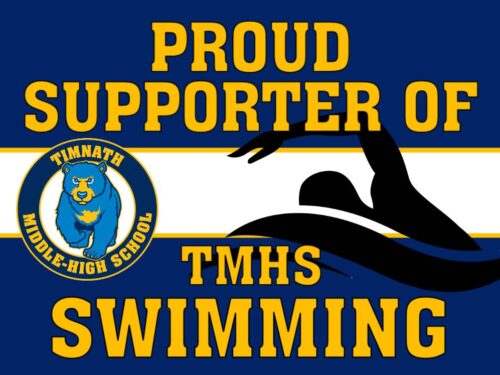 Timnath Middle High School Swimming yard sign