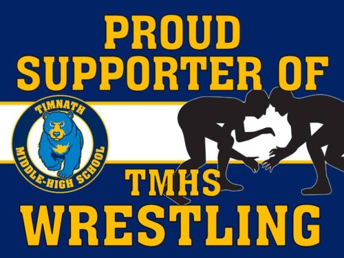 Timnath Middle High School Wrestling yard sign