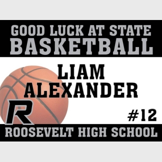 Roosevelt High School Basketball yard sign