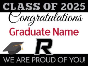 Roosevelt High School graduation yard sign