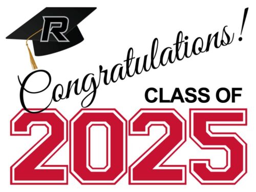 Roosevelt High School graduation yard signs