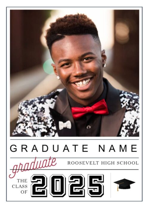 Roosevelt High School graduation announcement