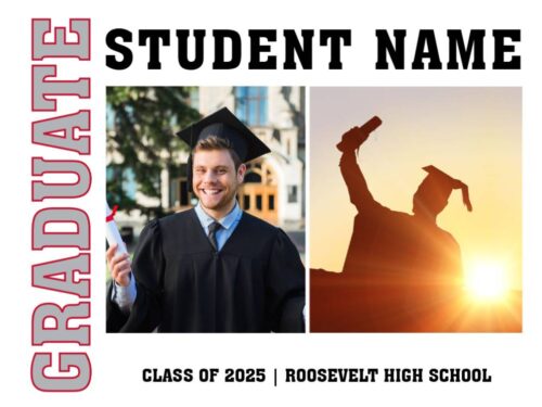 Roosevelt High School graduation announcement