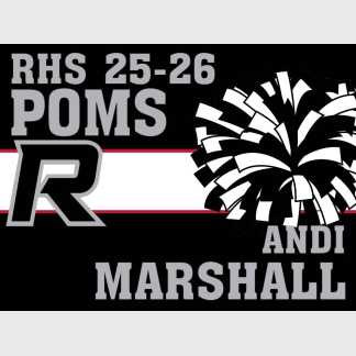 Roosevelt High School Poms yard sign