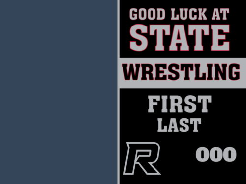 Roosevelt High School wrestling yard signs