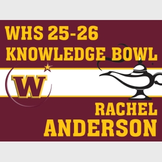 Windsor High School Knowledge Bowl yard sign