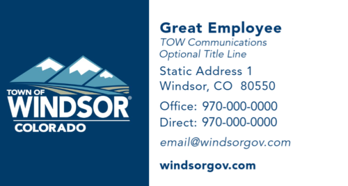 TOW Communications Business Card (301 Walnut Address)