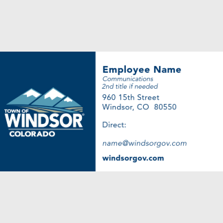 Town of Windsor business card