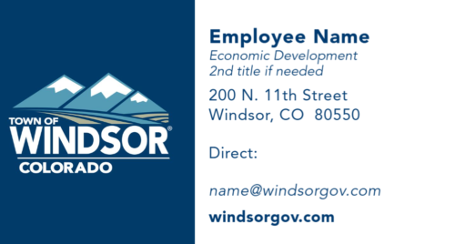 Town of Windsor business cards