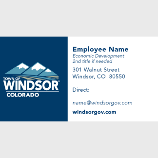 Town of Windsor business cards