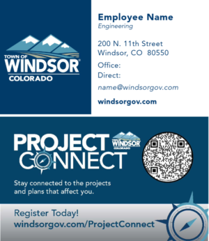 town of windsor engineering business card