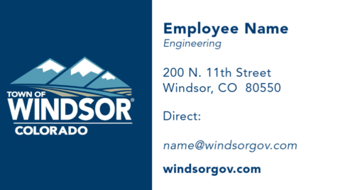 town of windsor engineering business card