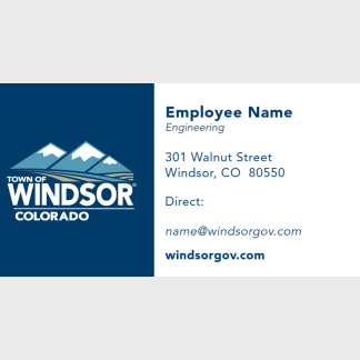 town of windsor engineering business card
