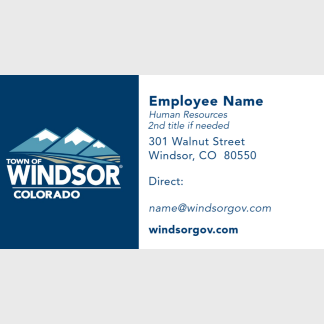 Town of Windsor business card