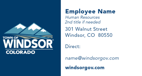 Town of Windsor business card