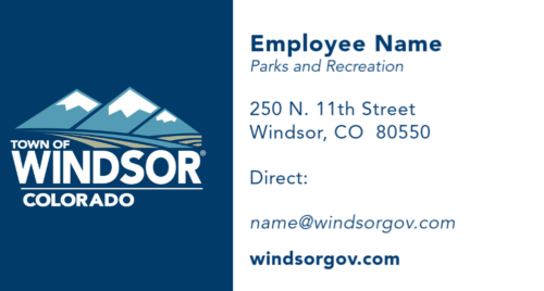 Town of Windsor business card