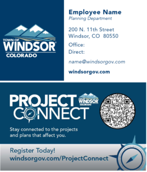 town of windor planning business card