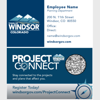 town of windor planning business card
