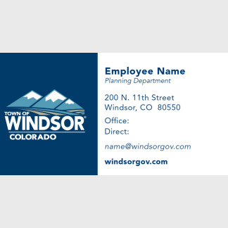town of windsor planning business card