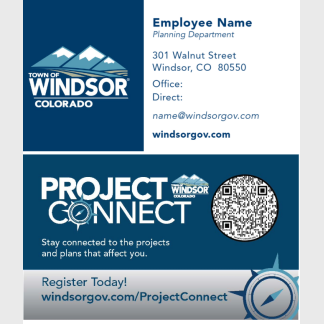 town of windsor planning business card