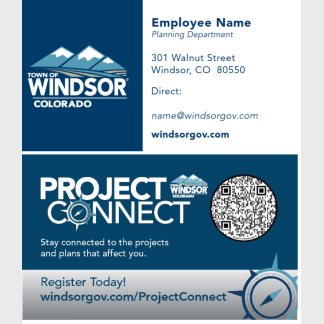 town of windsor planning business card