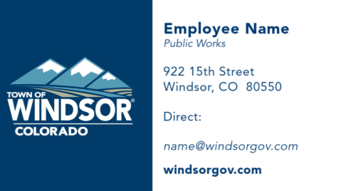 Town of Windsor business card