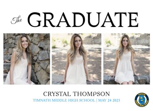 Timnath Middle High School Graduation Announcement