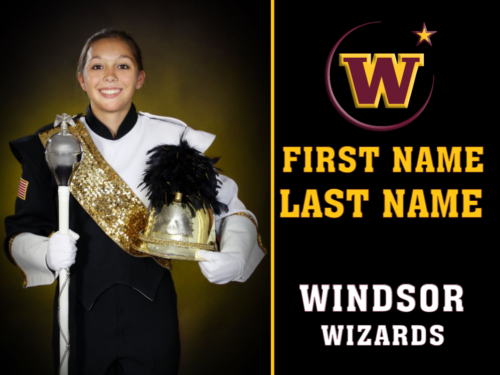 Windsor High School Band photo yard sign