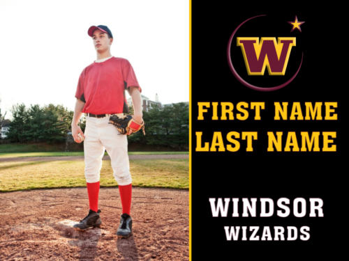 Windsor High School Baseball photo yard sign