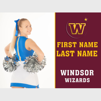 Windsor High School cheer yard sign