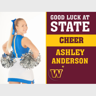 Windsor High School cheer yard sign