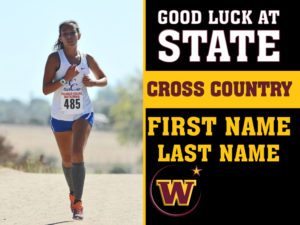 Windsor High School Cross Country photo yard sign