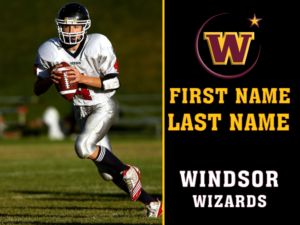 Windsor High School Football photo yard sign