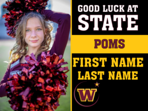 Windsor High School Poms photo yard sign