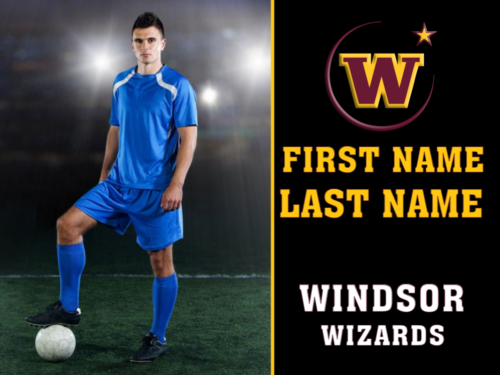 Windsor High School Soccer photo yard sign