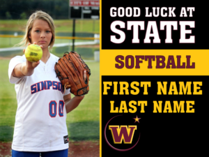 Windsor High School Softball photo yard sign
