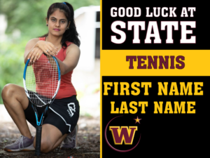 Windsor High School Tennis photo yard sign