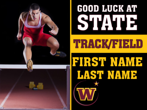 Windsor High School Track photo yard sign