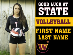 Windsor High School Volleyball photo yard sign