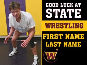 Windsor High School Wrestling photo yard sign