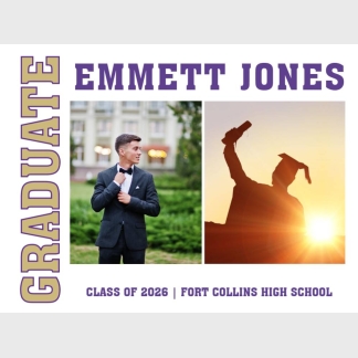Fort Collins High School graduation yard signs