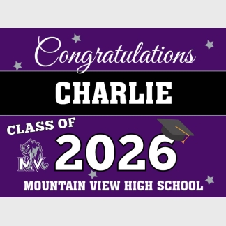 Mountain View High School graduation yard signs