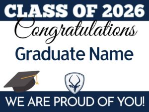 Poudre High School graduation yard signs