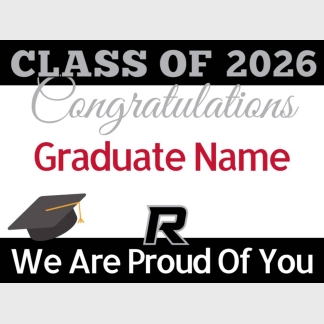 Roosevelt High School graduation yard signs