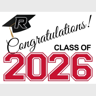Roosevelt High School graduation yard signs
