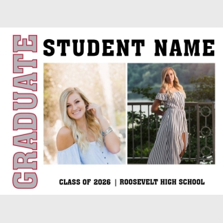 Roosevelt High School graduation yard signs