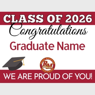 Rocky Mountain High School graduation yard signs